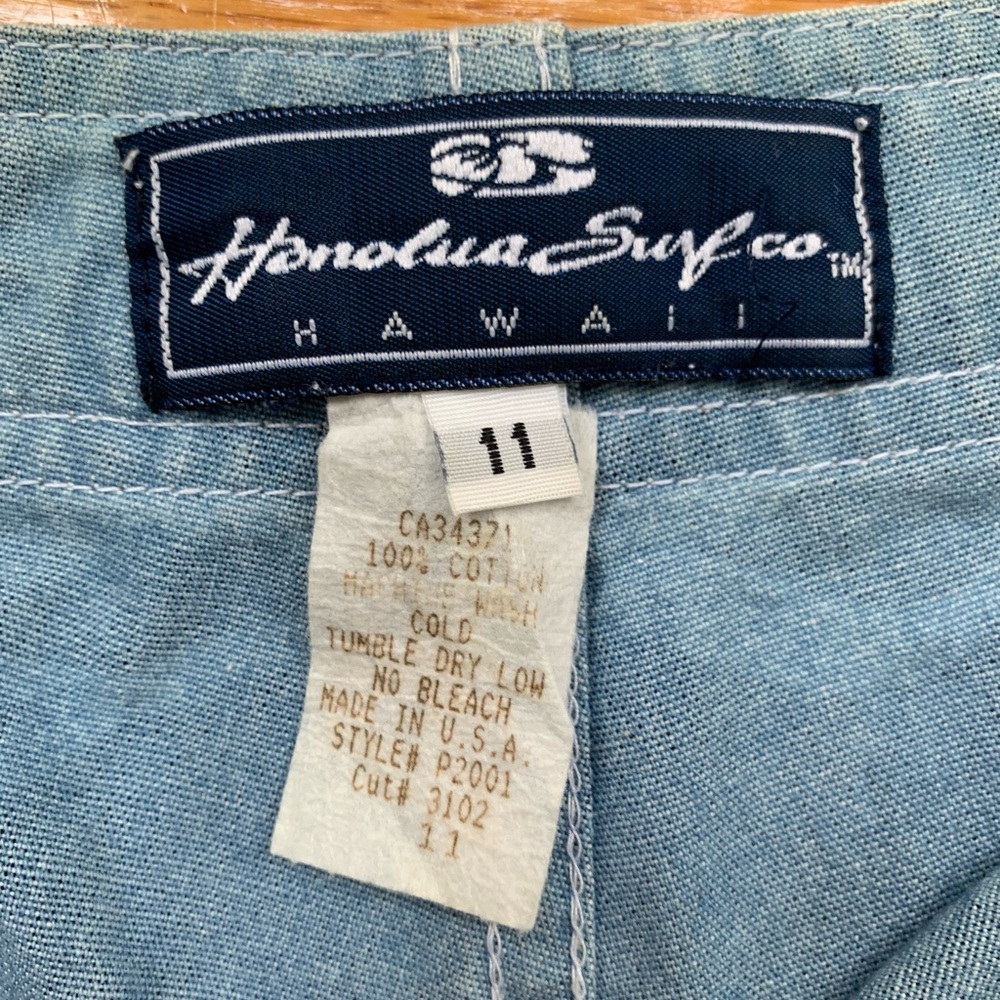 Vintage Honulua Surf 🌊Women’s 🌺 Board Shorts Size 11 Blue Hibiscus Floral - Picture 9 of 12